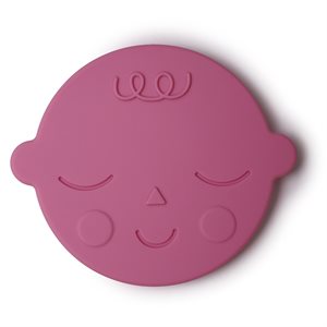 Mushie Teether - Face - Bubblegum